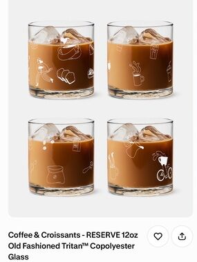 Tossware Coffee & Croissants RESERVE 12oz Old Fashioned Tritan™Copolyester
Glass